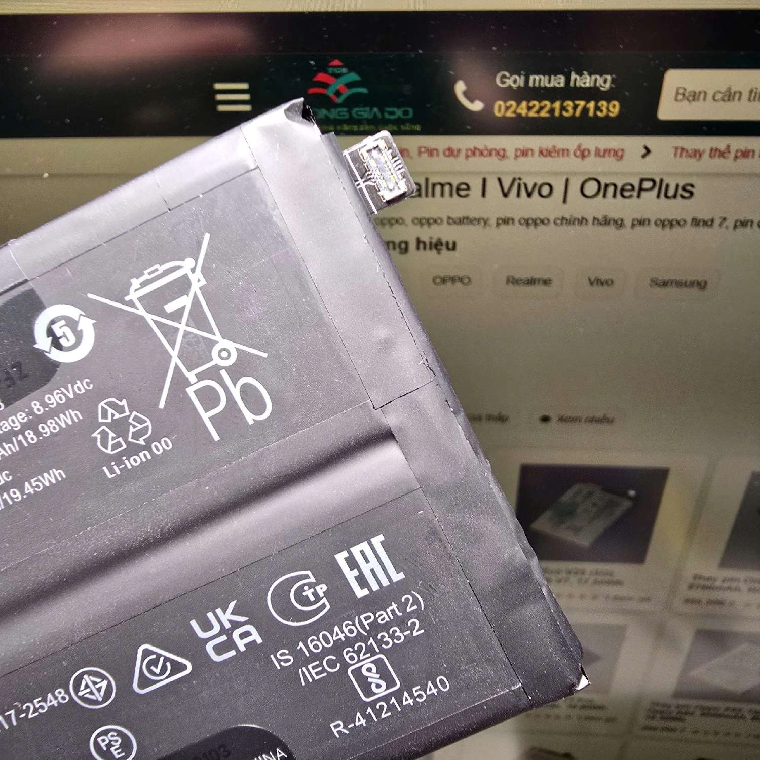 Thay Pin OPPO Find X6 Pro BLP961